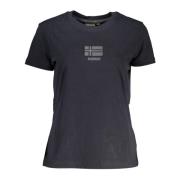 Sort Bomuld Toppe & T-Shirt med Print