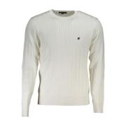 Broderet Crew Neck Sweater med Kontrast