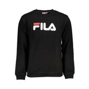 Slim Fit Sweatshirt med Rund Hals og Lange Ærmer