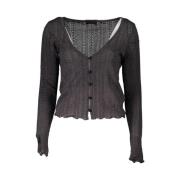 Chic Strik Cardigan med V-Hals