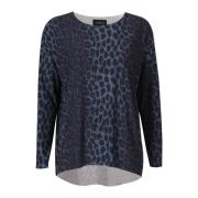 Leopard Print Langærmet Top