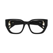 Cat-eye acetatbriller med Gold Marcie-logo