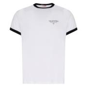 Kontrast Kant Logo T-shirt Hvid Sort