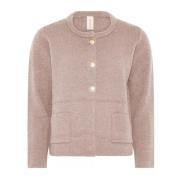 Klassisk uld cardigan Old Rose