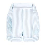 Stribede Shorts - Blomsterprint