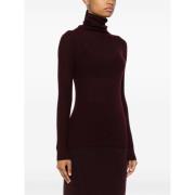 Bordeaux Jersey Cowl Neck Top