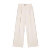 Creme Wide Leg Bukser