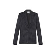 Check Boxy Blazer Nero