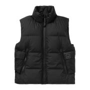 Sort Ærmeløs Puffer Vest