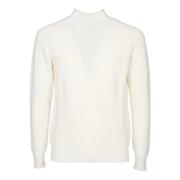 Hvid Mock Neck Sweater English Rib