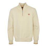 Half-Zip Sweatshirt med Logo Broderi