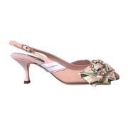 Pink Lily Crystal Slingback Hæle