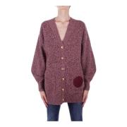 Bordeaux Sweater Cardigan Front Logo