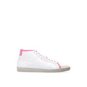 Logo Mid-Top Sneakers Hvid/Rosa