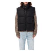 Sort Puffer Vest Outerwear AW24