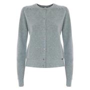 Uld Strikket Cardigan Med Knapper