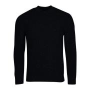 Mænds uldblandingsrundhals sweater