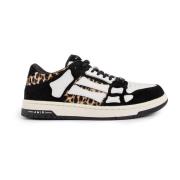 Leopard Skeleton Low Top Sneakers