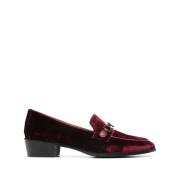 Velour Slip-On Flade Sko Lilla