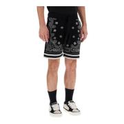 Strikket Bandana Bermuda Shorts