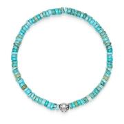 Men's Wristband with Turquoise Heishi Beads