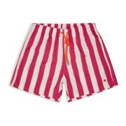 Stribet polyester badeshorts