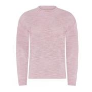 Rose Melange Turtleneck Pullover Bluse