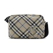 Essential Beige Checkered Crossbody Taske