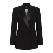 Elegant Sort Blazer med Klaplommer