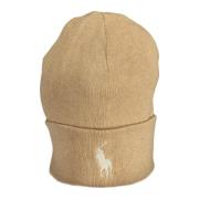 Beige Herre Broderet Logo Hat