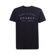 Sort Crew-neck T-shirt med Logo