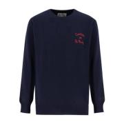 Broderet Crew-Neck Pullover