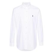 Poplin Button-Down Skjorte med Broderet Logo