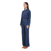 Western Denim Jumpsuit til Kvinder