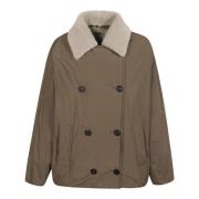 Brun Shearling Krave Dunjakke