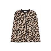 Leopard Print Jakke til Kvinder