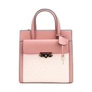 Cece Small Pink PVC Flap Tote