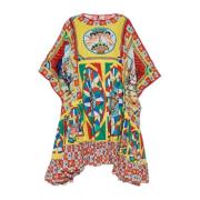 Oversize kjole med print