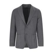 Grå Herringbone Blazer