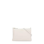 Ivory Pebbled Leather Pochette Kvindetaske