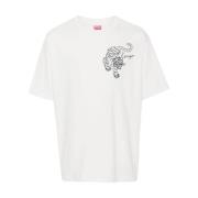 Stjerne Tiger Broderet Oversize T-shirt