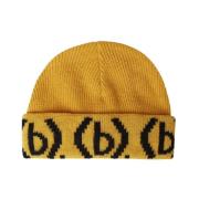 Strikket Beanie Hat med Logo Jacquard