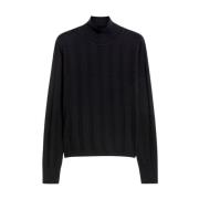 Uld og silke turtleneck sweater