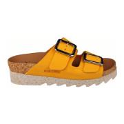 Behagelig slide sandal i Mango gul