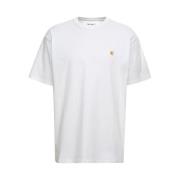 Hvide T-shirts og Polos med Broderet Logo