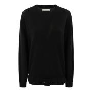 Merino Wool Crew-Neck Sweater med Bælte