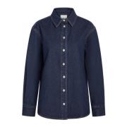 Moderne Overshirt Lys Blå Denim