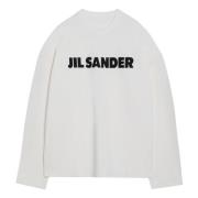 Langærmet rund hals T-shirt