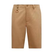 Beige Sable Gabardine Short Chino Stil