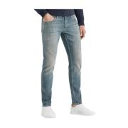 Tapered Green Blue Shade Jeans